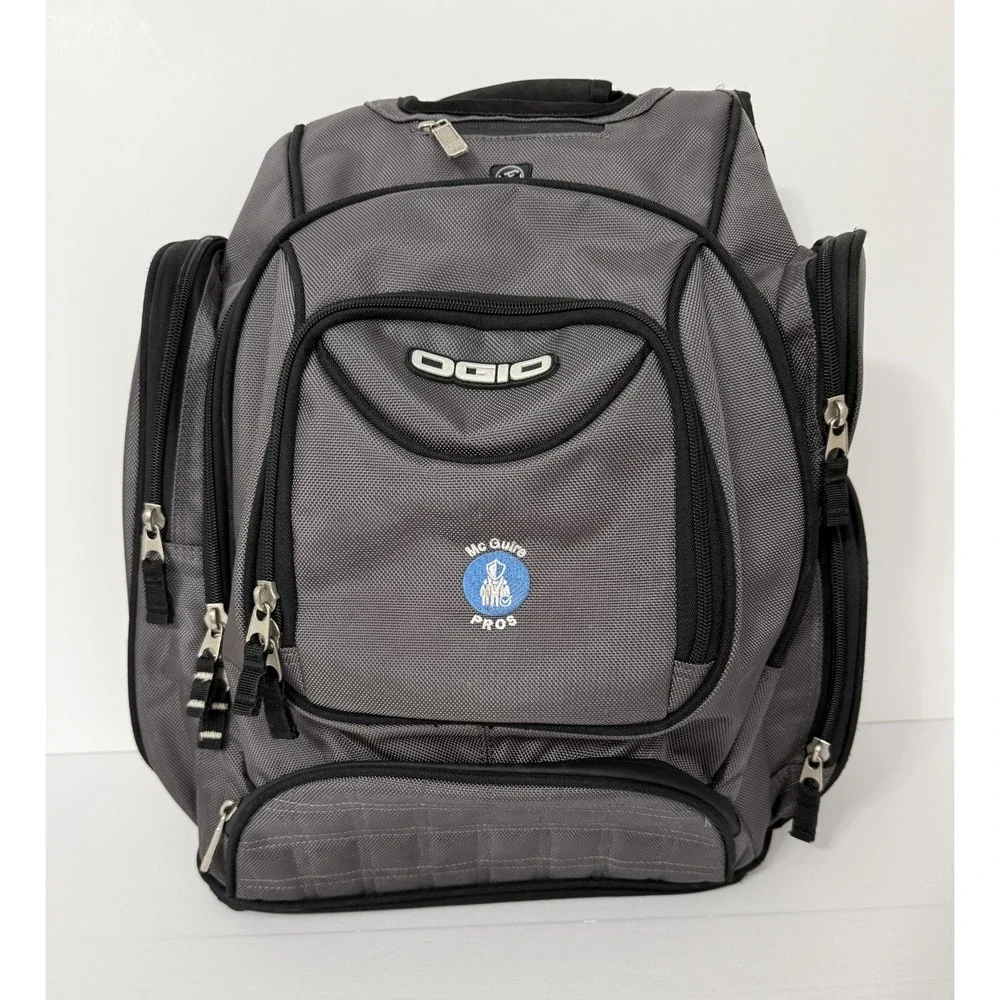 OGIO Utilitarian Gray Large Laptop Backpack Work Travel Multiple Compartments